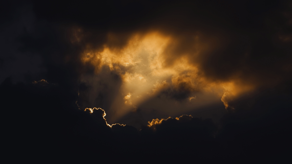 Dark and stormy clouds